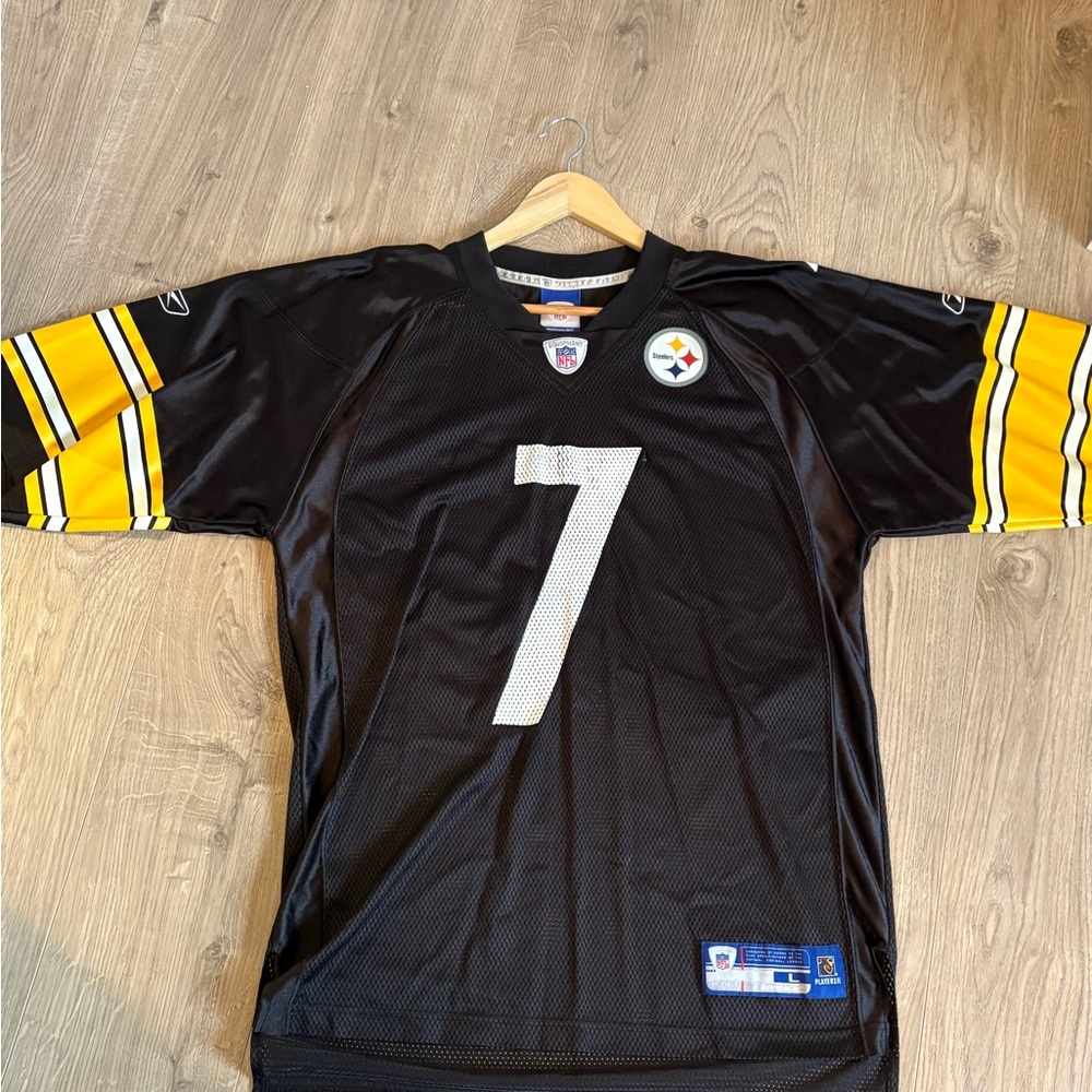 Pittsburg Steelers Ben Roethlisberger Jersey Male Large Reebok Black NFL Jersey